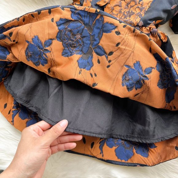 Square Collar Puff Sleeve Print Blouse and Shorts Set - Picture 4 of 10